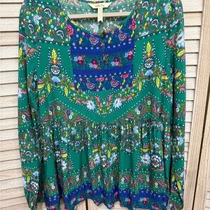 Matilda Jane Green Floral Blouse